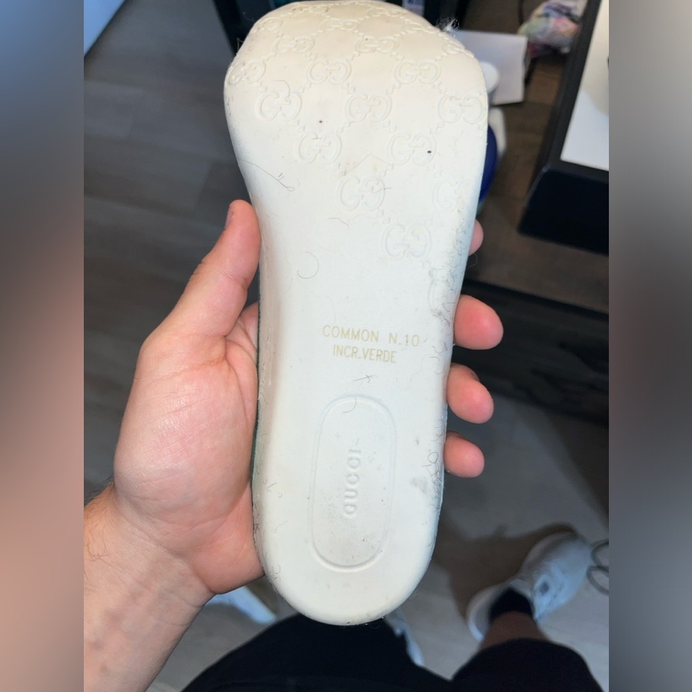 Gucci Limited Edition Python Trim Web White/Green… - image 8